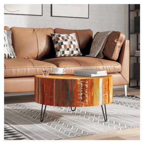 vidaXL Konferenční stolek masivní recyklované dřevo kulatý