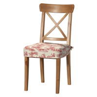 Dekoria Sedák na židli IKEA Ingolf, pozadí režné, červené postavy, židle Inglof, Avignon, 132-15
