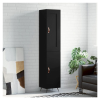 vidaXL Skříň highboard černá 34,5 x 34 x 180 cm kompozitní dřevo