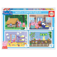 Puzzle Peppa Pig Multi 4 Junior Educa 20-40-60-80 dílků od 4 let