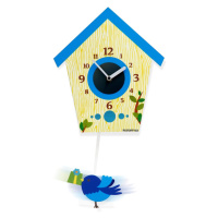 Flexistyle z110 - dětské kyvadlové hodiny s ptáčkem zelené