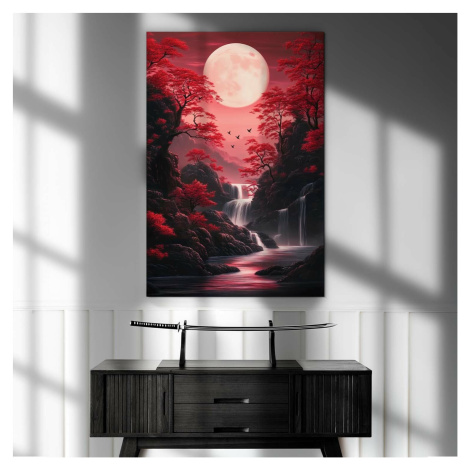 Japonský obraz – Červený úplněk DUBLEZ