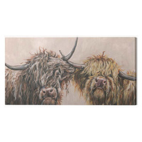 Obraz na plátně Louise Brown - Nosey Cows, (60 x 30 cm)
