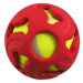 Míček Dog Fantasy gumový s tenisákem červený 7,5cm
