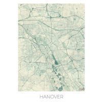 Mapa Hanover, Hubert Roguski, 30 × 40 cm