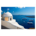 Umělecká fotografie Greece, Santorini, Fira (Thera), church domes, Sylvain Sonnet, (40 x 26.7 cm
