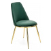 Jídelní židle NETIS - ocel, látka, zelená