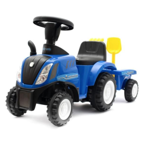 Dětské odrážedlo traktor s vlečkou a nářadím Baby Mix New Holland modrý