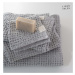 Světle šedá osuška 100x140 cm Honeycomb – Linen Tales