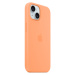 Apple silikonový kryt s MagSafe na iPhone 15 sorbetově oranžová