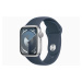 Apple Watch S9/45mm/Silver/Sport Band/Storm Blue/-M/L