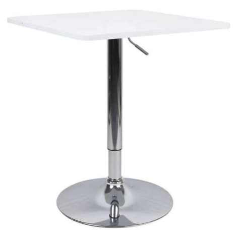 Tempo Kondela Barový stůl FLORIAN 2 NEW s nastavitelnou výškou - bílá + kupón KONDELA10 na okamž