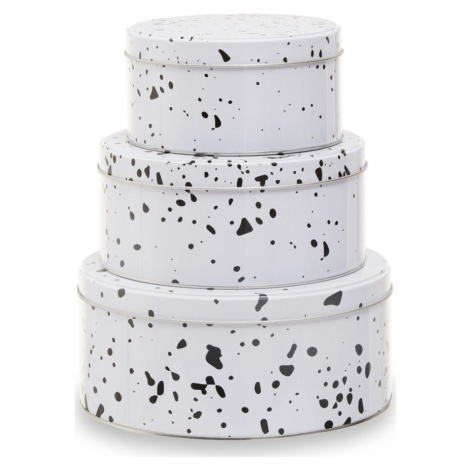 Kovové dózy na cukroví v sadě 3 ks Speckled – Premier Housewares