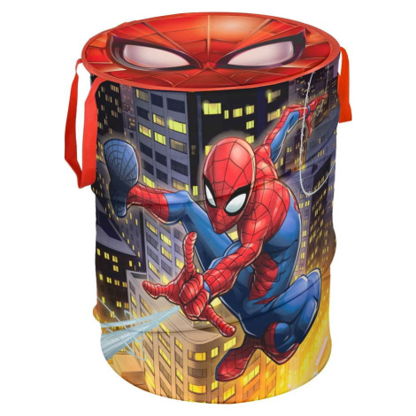 Textilní úložný koš s víkem Domopak Spiderman, výška 50 cm