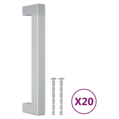 vidaXL Nábytkové úchytky 20 ks stříbrné 128 mm nerezová ocel
