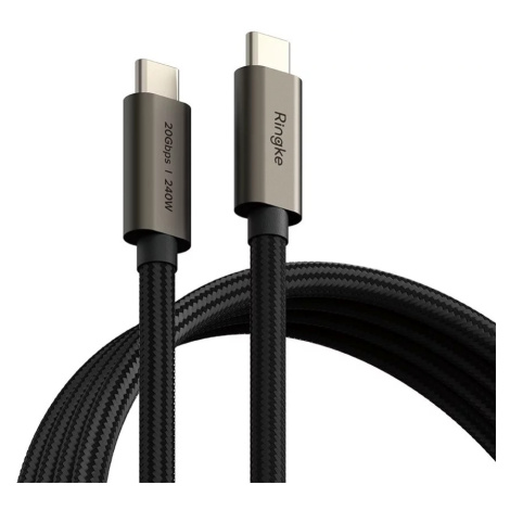 Kabel RINGKE USB 3.2 GEN 2X2 TYPE-C CABLE PD240W 200CM BLACK (8809961785078)
