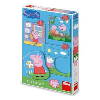 Prasátko Peppa rodina 3-5 baby puzzle set