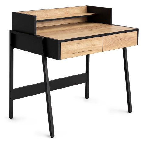 Ak furniture Psací stůl Flux 78 cm dub Craft/černý