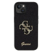 Guess hard kryt na iPhone 15 6.1" Black Glitter Script Big 4G