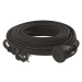 Venkovní prodlužovací kabel 20 m / 1 zásuvka / černý / guma-neopren / 230 V / 1,5 mm2