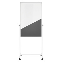 magnetoplan Univerzální tabule, formát tabule 750 x 1200 mm, bílá tabule / šedá plsť
