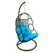 Závěsné relaxační křeslo SEWA - modrý sedák