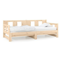 Výsuvná postel masivní borovice 2× (80 × 200) cm, 820287