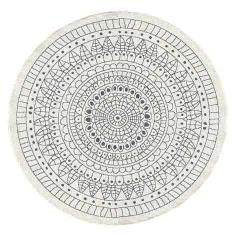 Hanse Home, Kusový koberec Twin-Wendeteppiche 103143 creme grau kruh – na ven i na doma, 140x140