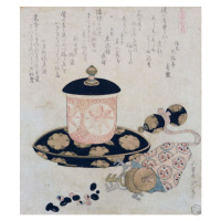 Obrazová reprodukce A Pot of Tea and Keys, 1822, Katsushika Hokusai, 35 × 40 cm