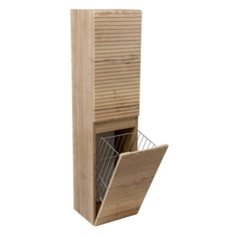 Koupelnová skříňka vysoká s košem na prádlo Naturel Savona 36x145x31,8 cm dub Halifax mat SAVONA