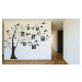Nálepka na zeď do interiéru s motivem stromu s rámy na fotografie