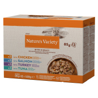 Nature's Variety Bites v omáčce 12x85 g - míchané balení (4 druhy)