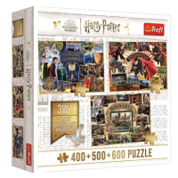 Trefl Puzzle Harry Potter Turnaj tří kouzelníků, Famfrpál a Bradavice 400 + 500 + 600 dílků