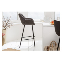 LuxD Designová barová židle Kiara antik šedá