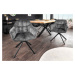 LuxD Designová otočná židle Vallerina šedý samet