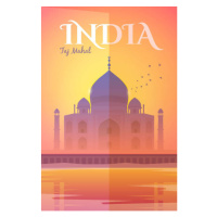 Ilustrace India. Vector poster., Mikalai Manyshau, 26.7 × 40 cm