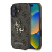 Guess hard silikonový obal iPhone 16 PLUS 6.7" Hnědý 4G Big Metal Logo