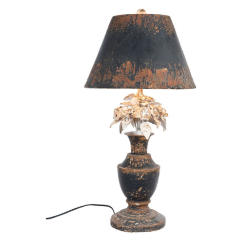 Kovová stolní vintage lampa s patinou – 36x73 cm Clayre & Eef