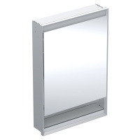 Geberit ONE - Zrcadlová skříňka s LED osvětlením, 600x900x150 mm, panty vlevo, s nikou, vestavná
