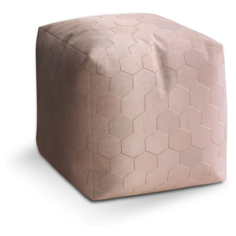 Sablio Taburet Cube Rose gold: 40x40x40 cm