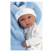 Llorens 63597 NEW BORN CHLAPEČEK - realistická panenka miminko s celovinylovým tělem - 35 cm