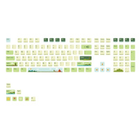 Akko Summer Green Pudding, 116 kláves, ASA, zelené - 06925758625982