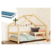 Benlemi Domečková postel LUCKY 120x200 cm + matrace METROPOLIS Zvolte barvu: Transparentní vosko