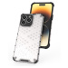 Honeycomb pancéřové pouzdro se silikonovým rámem pro iPhone 14 PRO 6.1" Transparent