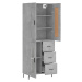 vidaXL Skříň highboard betonově šedá 69,5x34x180 cm kompozitní dřevo