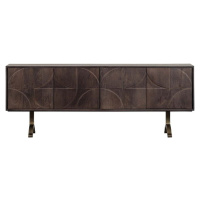 Tmavě hnědý TV stolek z mangového dřeva 180x70 cm Draw – BePureHome