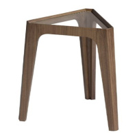 Estila Moderní trojúhelníkový příruční stolek Vita Naturale hnědý 45cm