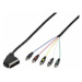 Komponentní cinch / SCART TV, přijímač kabel SpeaKa Professional SP-7870656, 2.50 m, černá