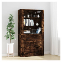 vidaXL Skříň highboard kouřový dub kompozitní dřevo