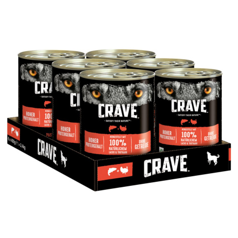 CRAVE konzerva s lososem a krocanem 12 × 400 g